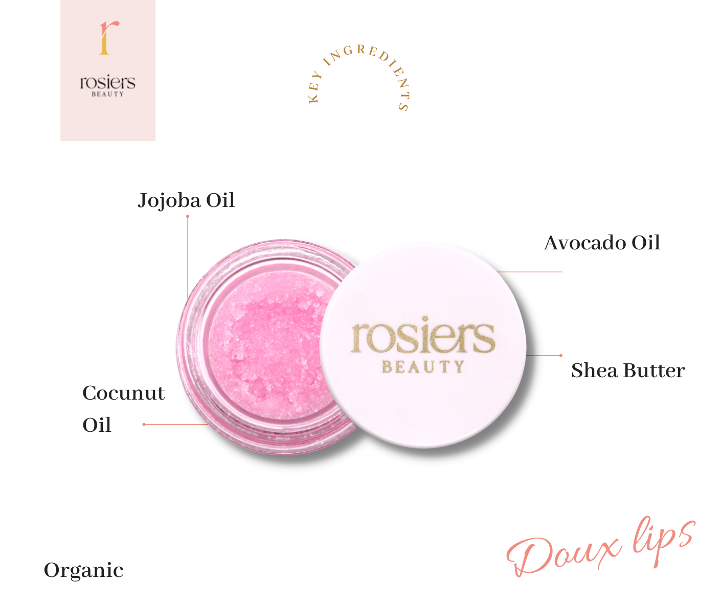 STRAWBERRY MOON - Ultra Hydrating DUO - DOUX LIPS - Rosiers Beauty