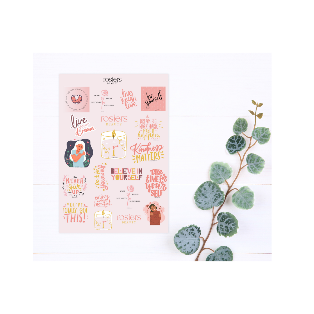 Rosiers Beauty Self-Love Stickers - Rosiers Beauty