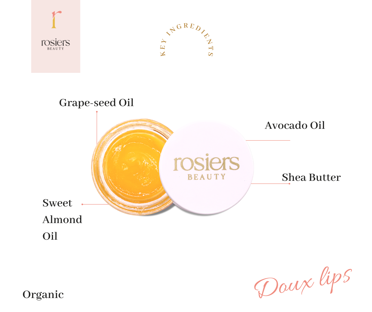 JUICY MANGO           -   Hydrating Lip Balm - Rosiers Beauty