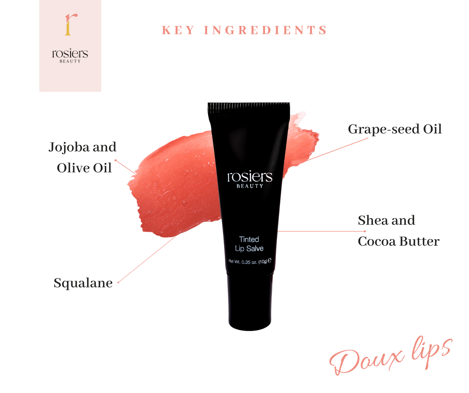 VALENTINA         -   Tinted Lip Salve - Rosiers Beauty