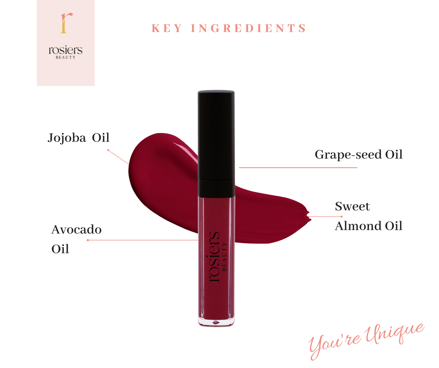 ANDREA  -  You're Unique - Matte Liquid Lipstick - Rosiers Beauty