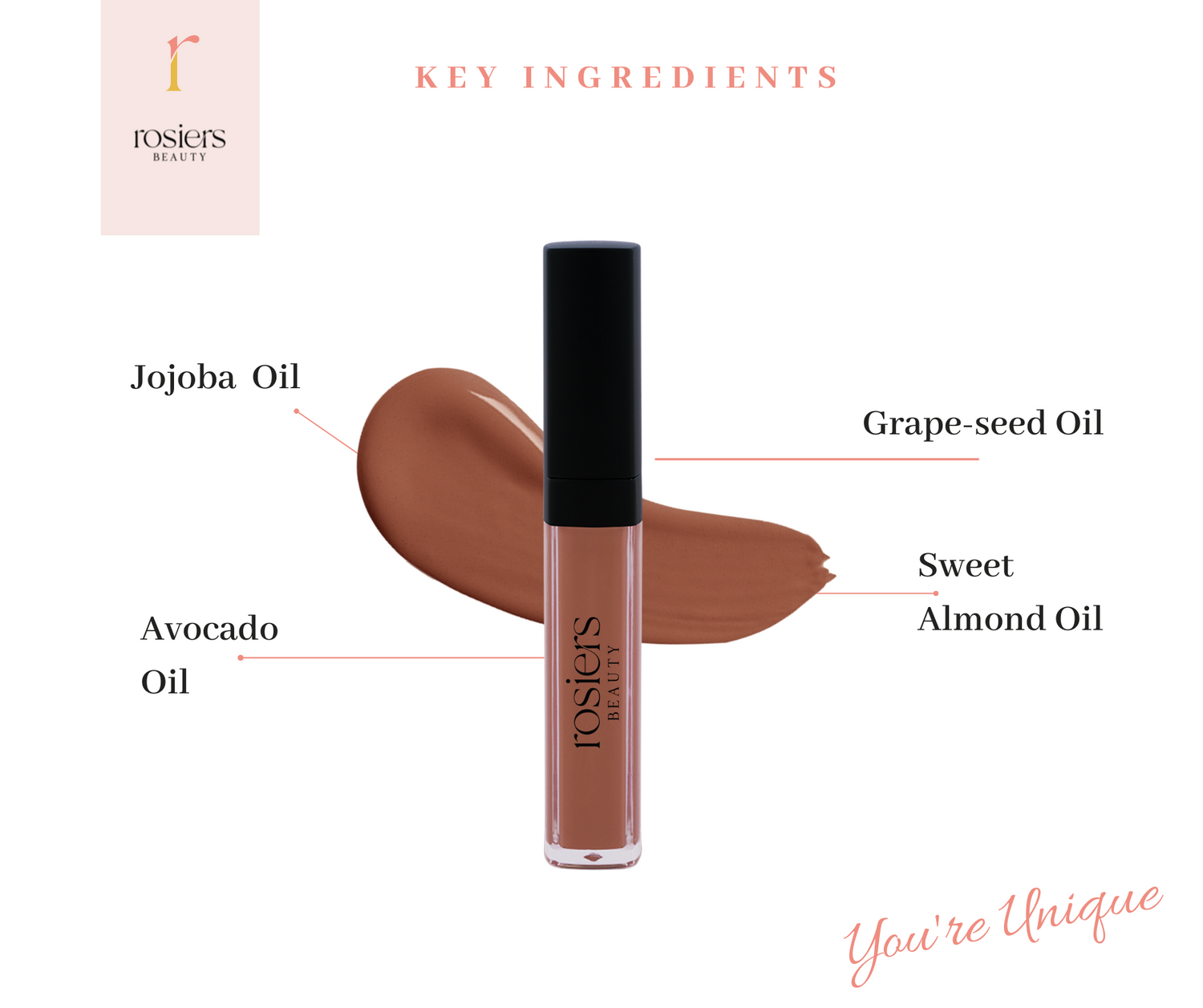 AURORA     -  You're Unique - Matte Liquid Lipstick - Rosiers Beauty